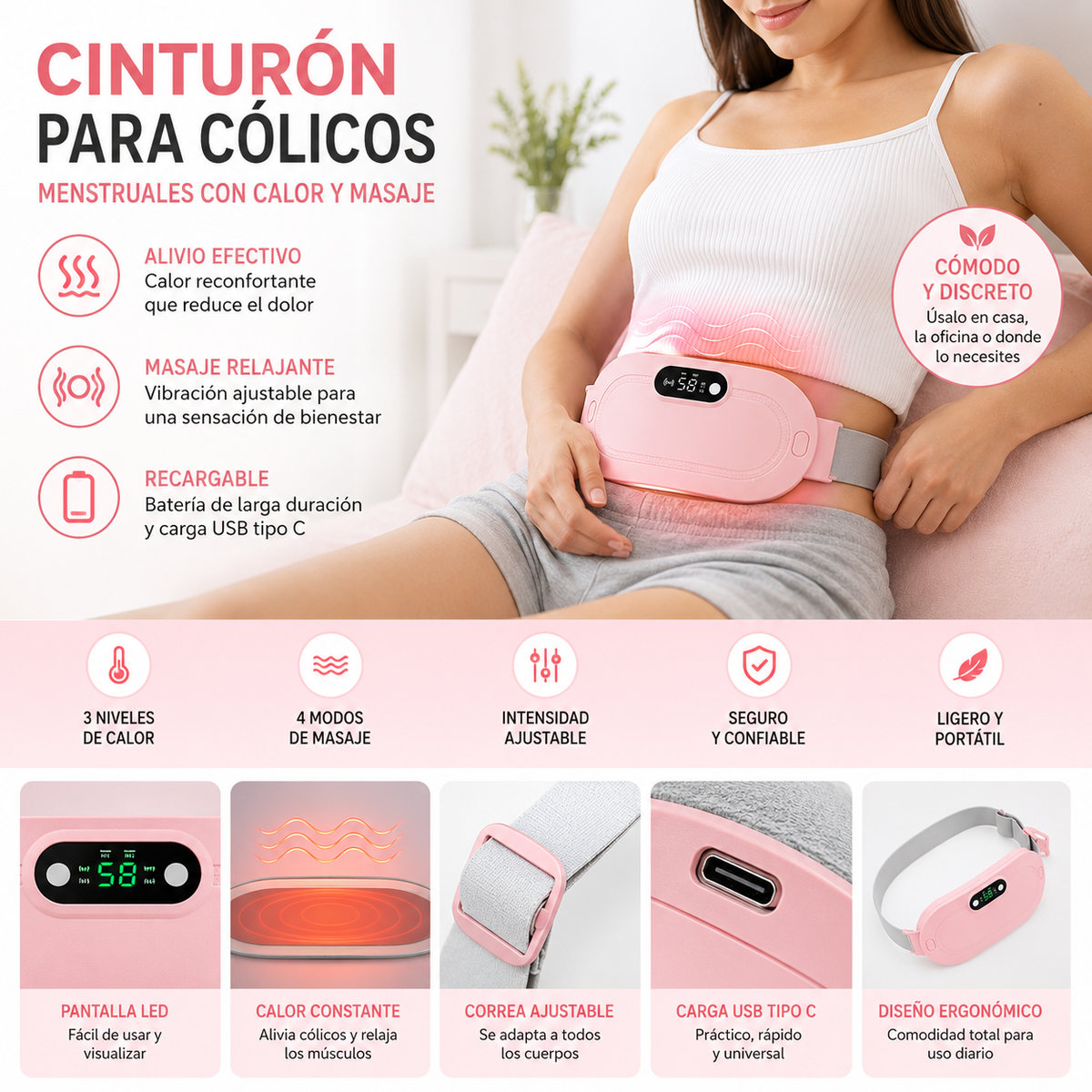 Ed Limitada | Relivia™ Cinturon Premium para el dolor Menstrual
